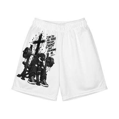 “Chill. God’s Got This.” Youth Recycled Mesh Shorts – All-Over Print DE NIGRO®