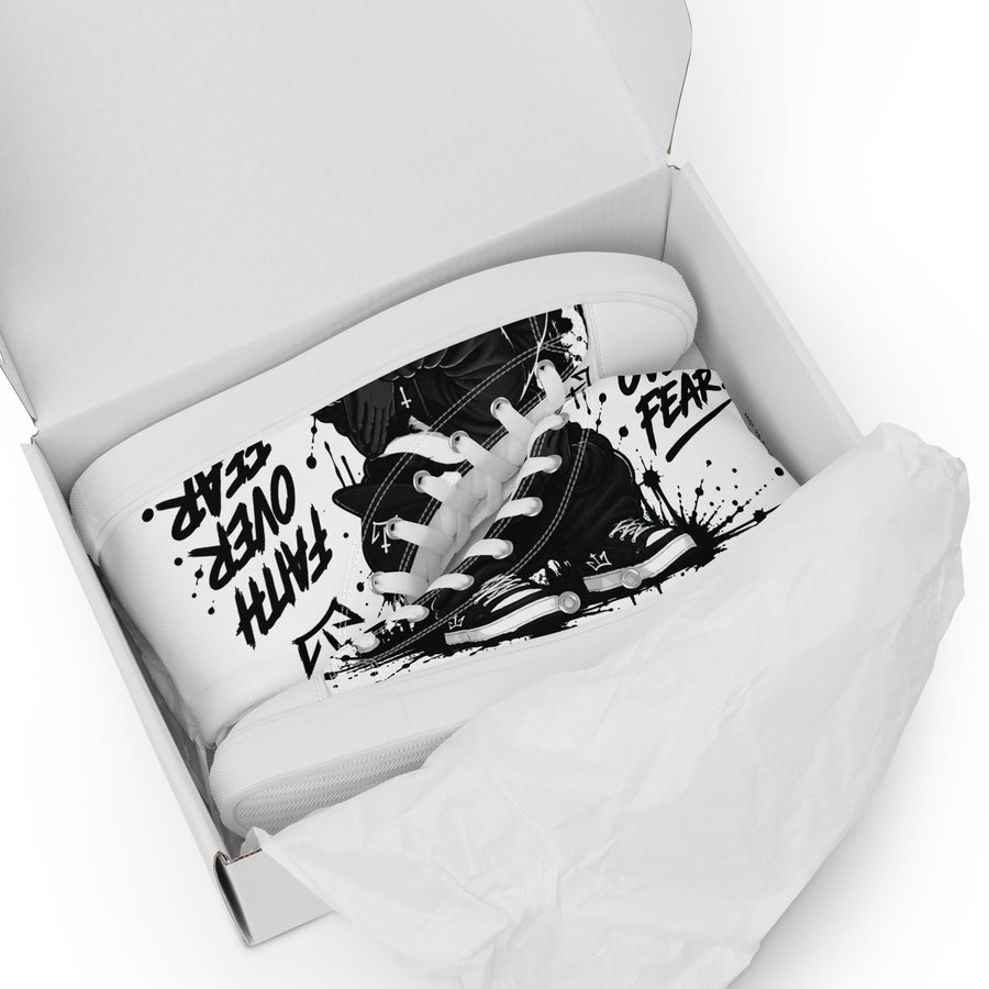 Faith Over Fear High Tops – Men’s Canvas Shoes DE NIGRO®