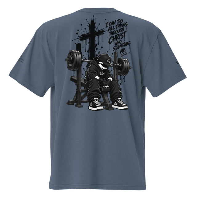 PHILIPPIANS 4:13 — OVERSIZED FADED T-SHIRT DE NIGRO®