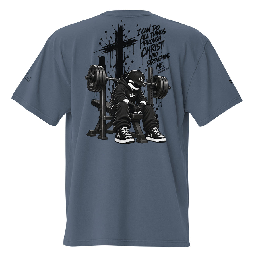 PHILIPPIANS 4:13 — OVERSIZED FADED T-SHIRT DE NIGRO®